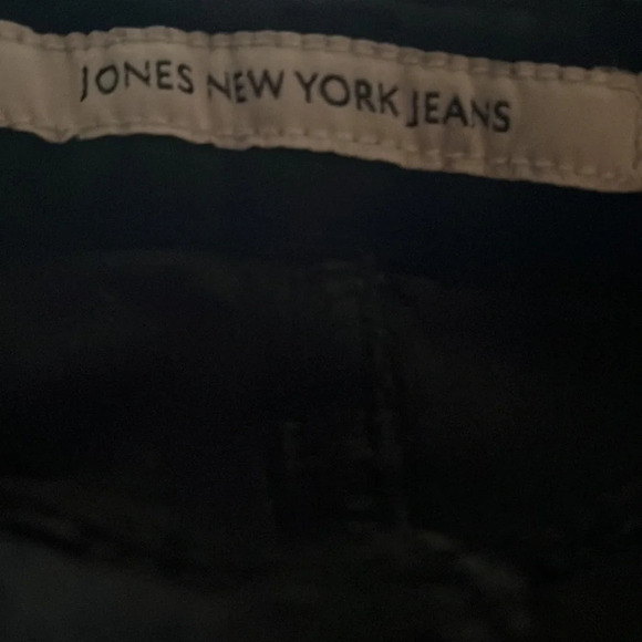 Jones Newyork  Lexington Straight black Velvet coudory jeans Sz 8P - Picture 6 of 11